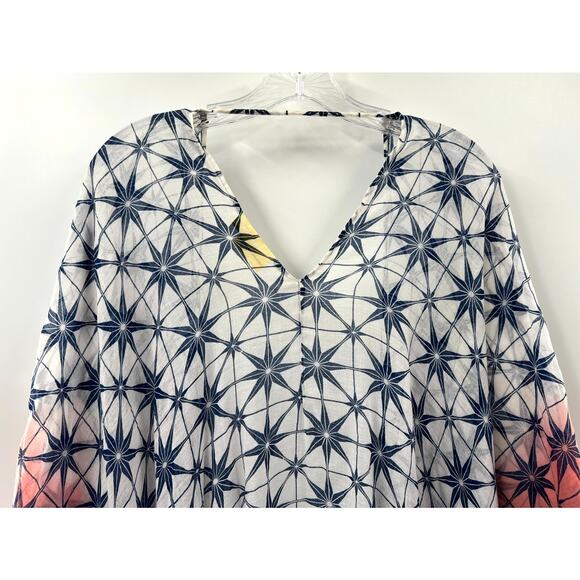 Roberta Roller Rabbit Women's Multicolor Cotton Geometric Swim Coverup One Size - Picture 8 of 8